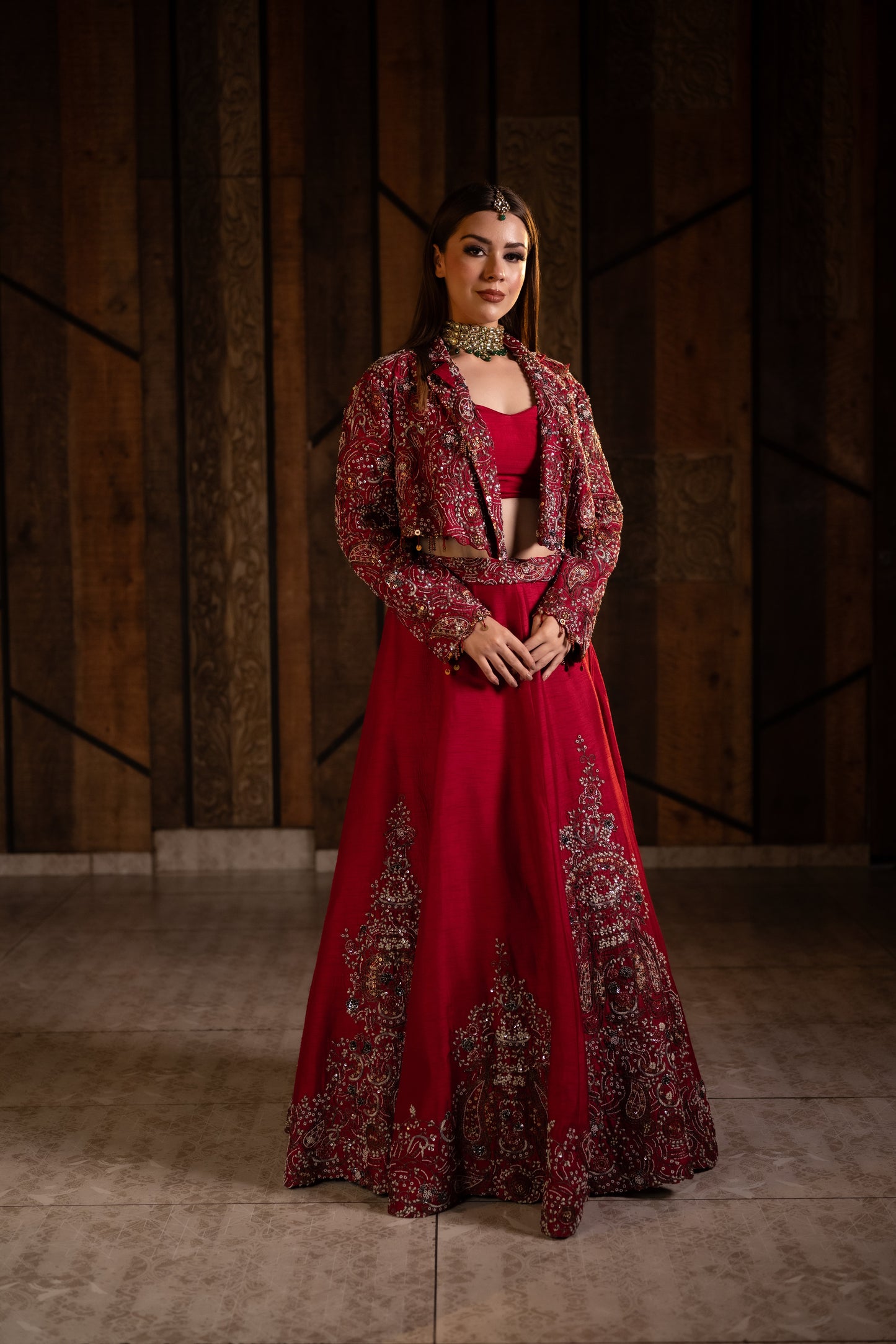 Sartorial Legacy in the Deep Maroon Silk Ensemble