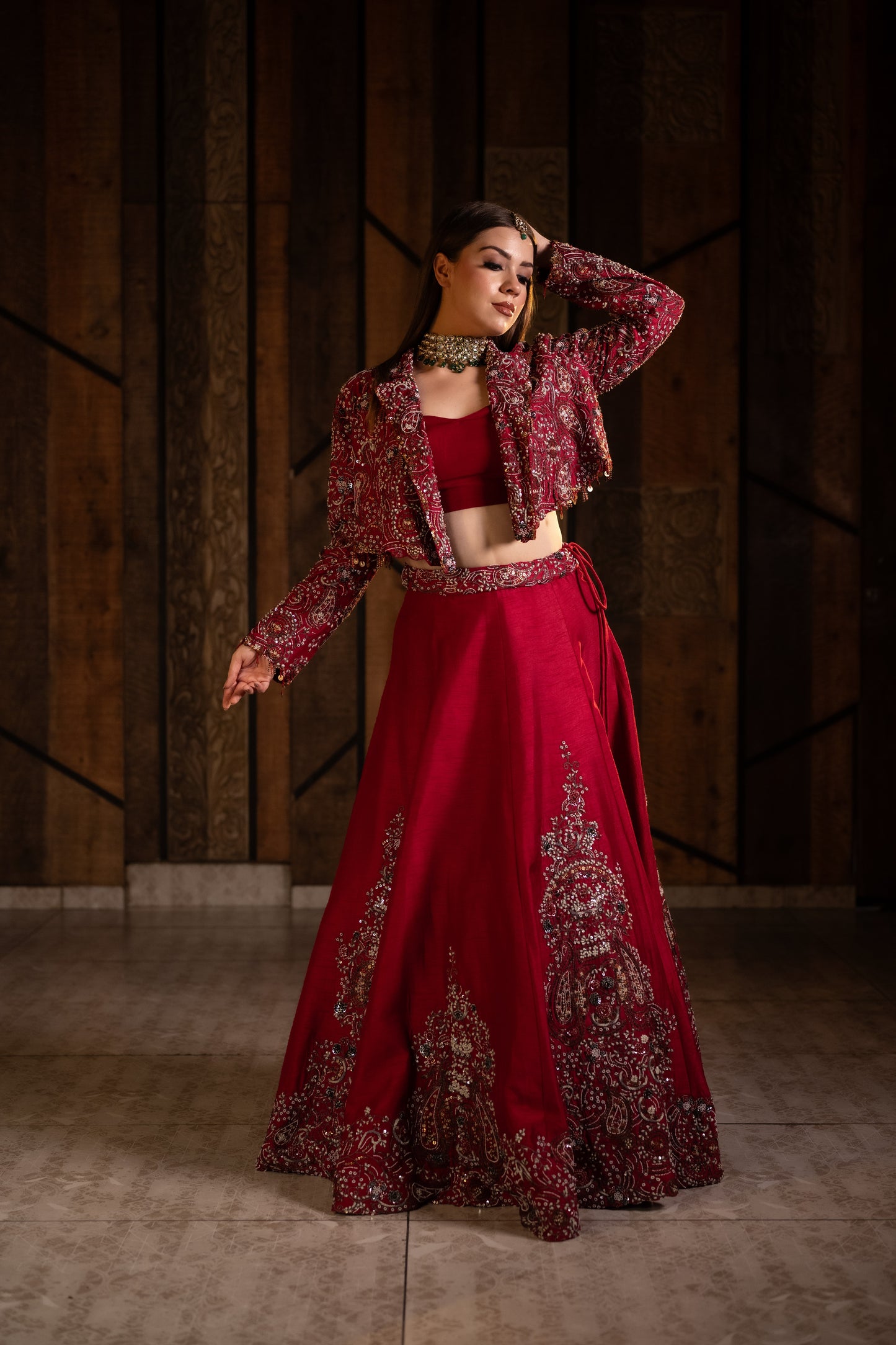 Sartorial Legacy in the Deep Maroon Silk Ensemble