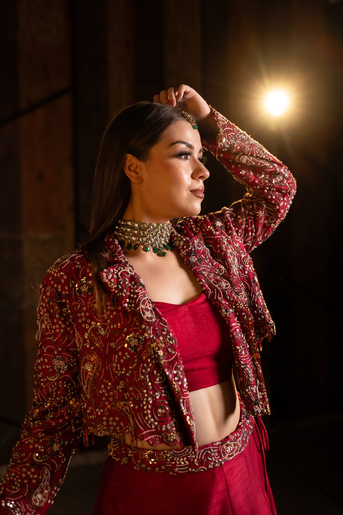 Sartorial Legacy in the Deep Maroon Silk Ensemble