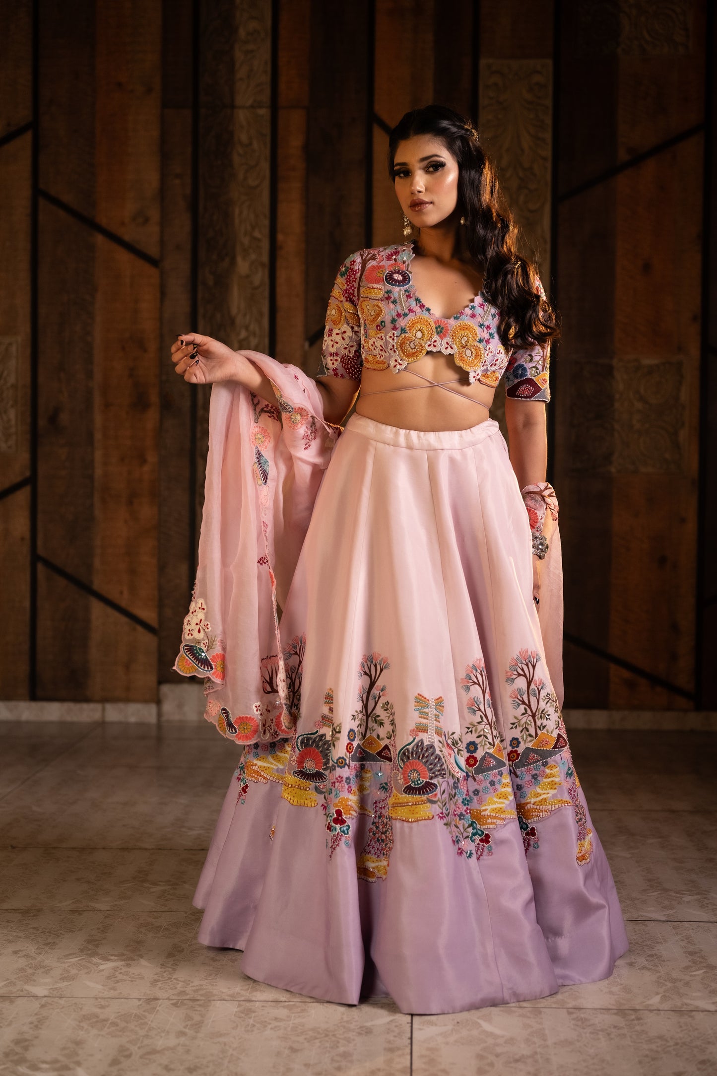 Mystic Blush Dual Pink Color Lehenga Set