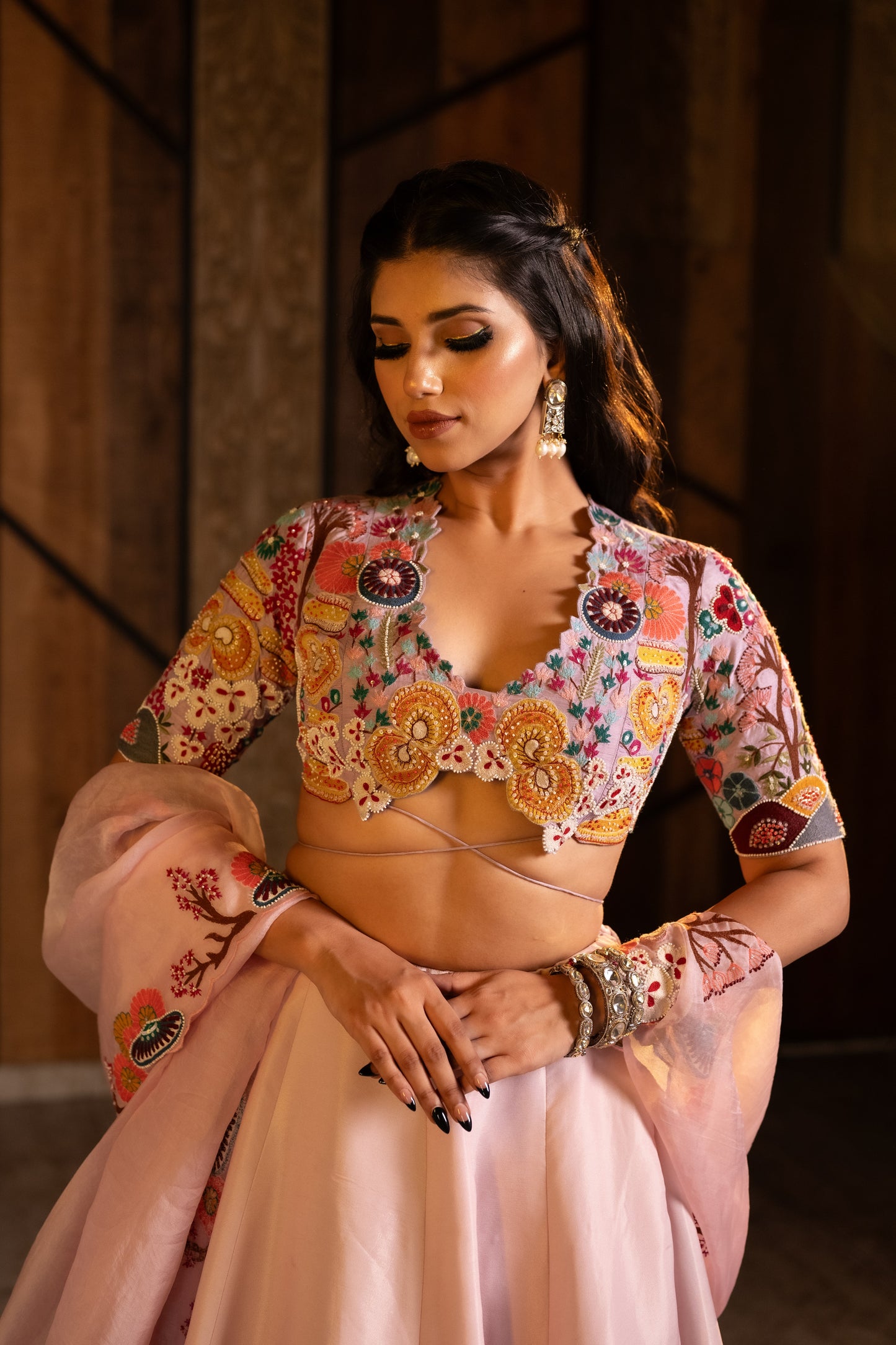 Mystic Blush Dual Pink Color Lehenga Set